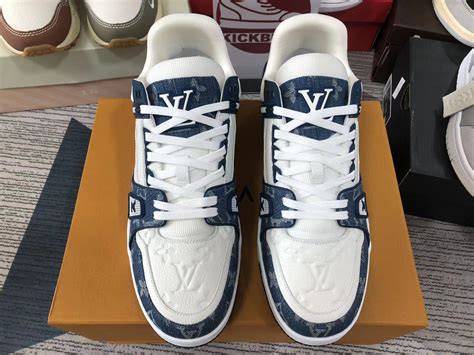 denim lv sneakers|louis vuitton trainer ss18 price.